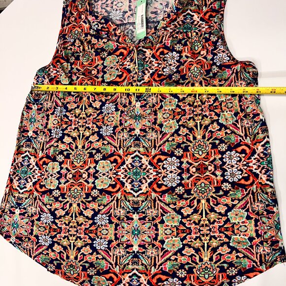 NWT Papermoon Women's 2X Split Neck Sleeveless Henley Knit‎ Top Blouse - Picture 7 of 9